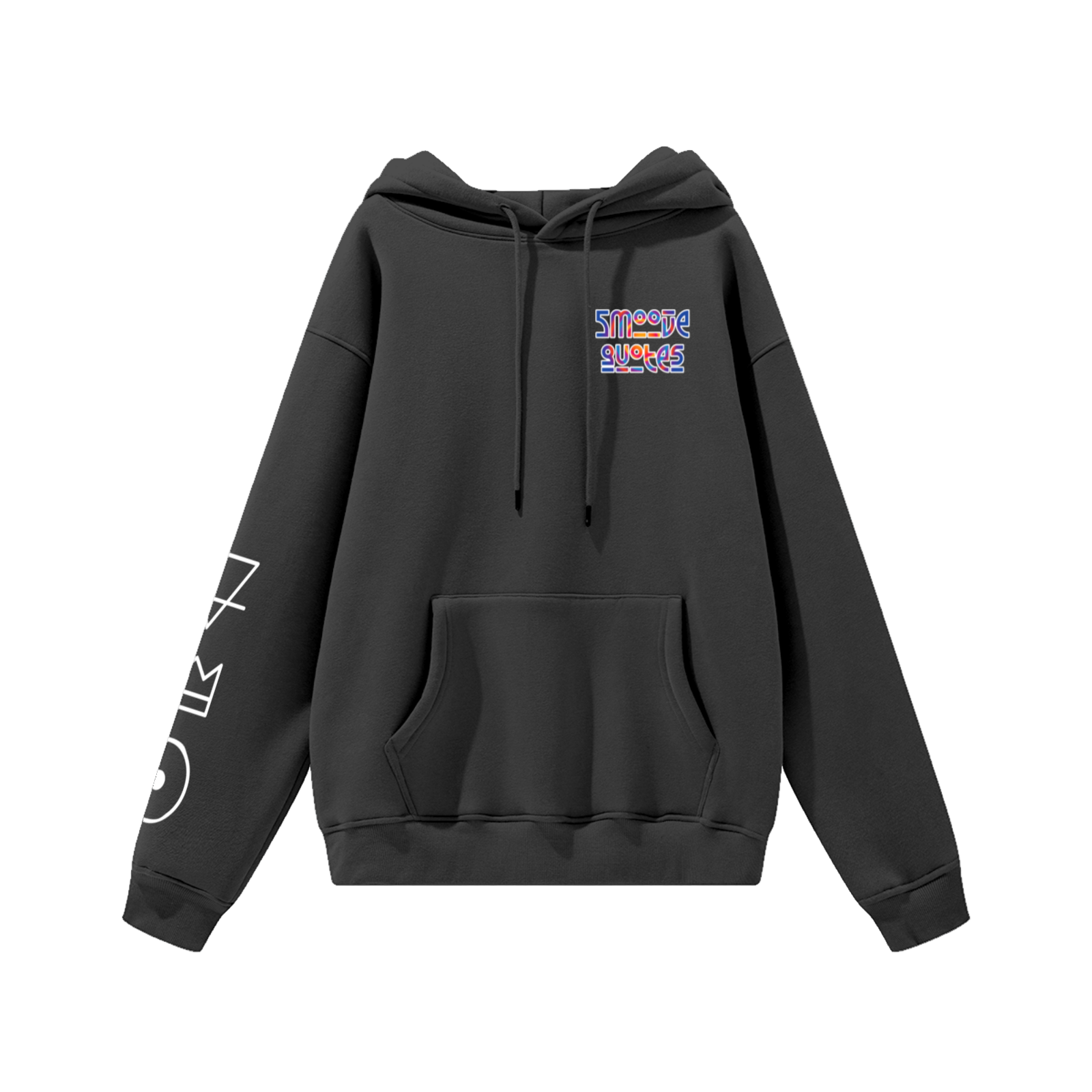 345GSM Men’s Lightweight Fleece Hoodie black