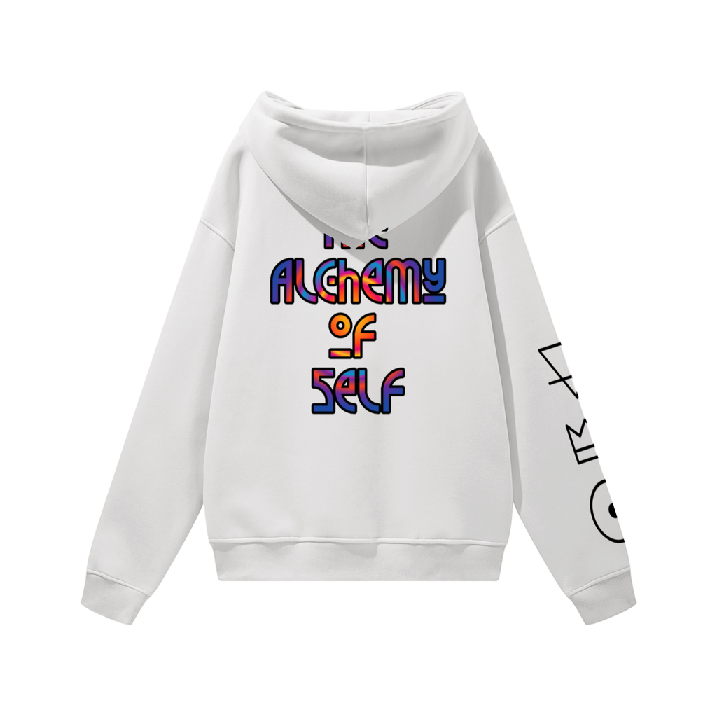 345GSM Men’s Lightweight Fleece Hoodie white