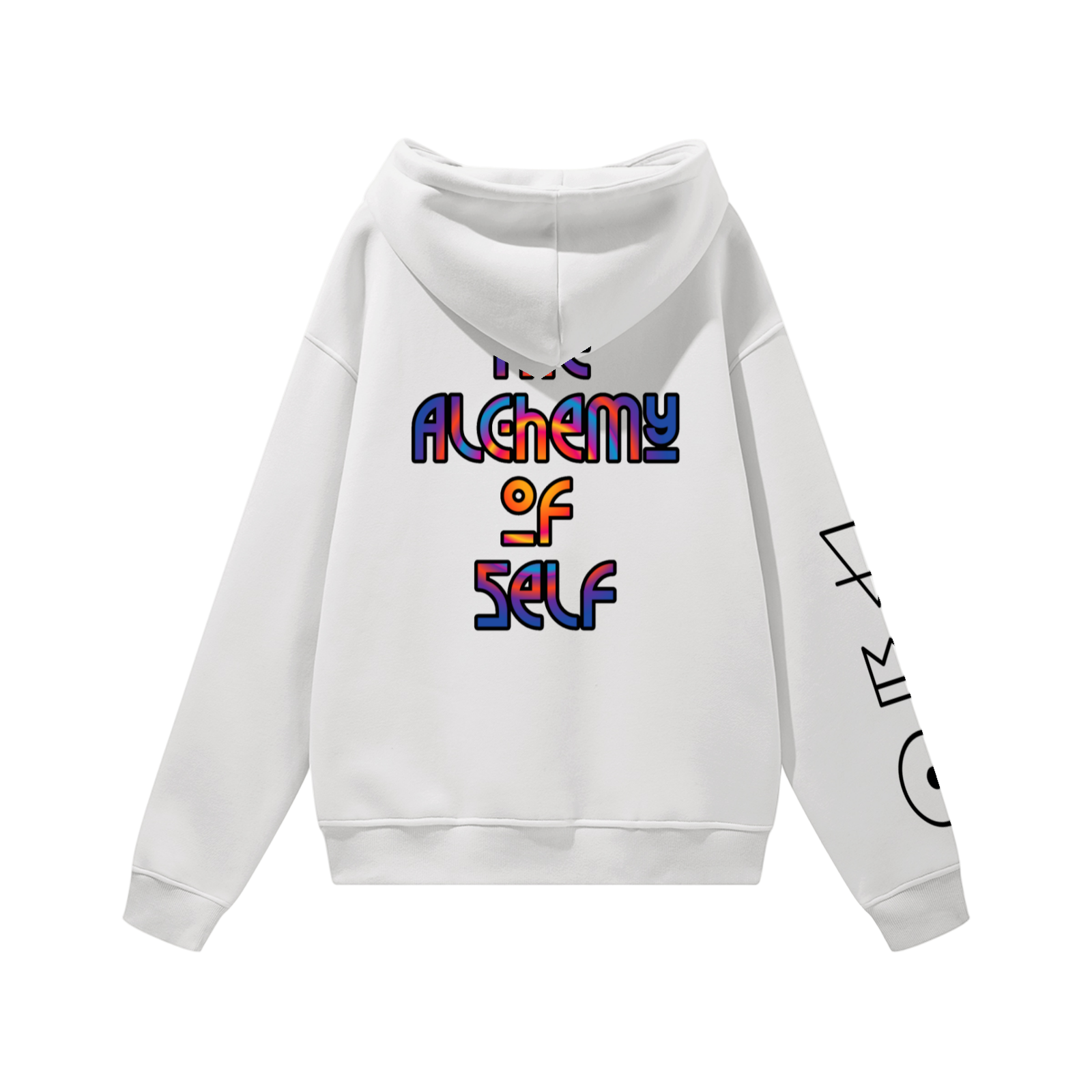 345GSM Men’s Lightweight Fleece Hoodie white