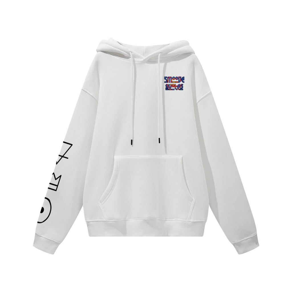 345GSM Men’s Lightweight Fleece Hoodie white