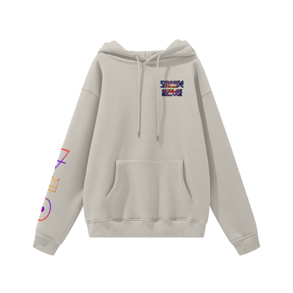 345GSM Men’s Lightweight Fleece Hoodie apricot